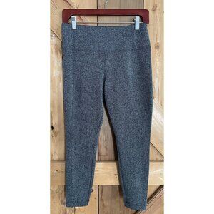 Athleta Delancey Athleisure Pants Gray Herringbone Print Sz S